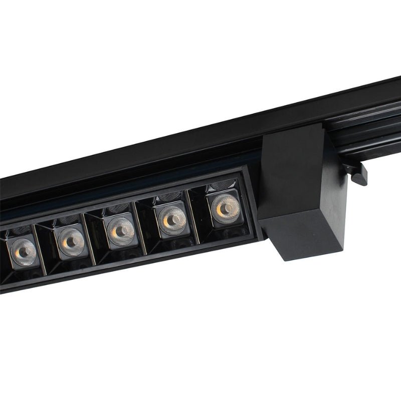 Projecteur Linéaire sur Rail Monophasé 20W 33cm Noir