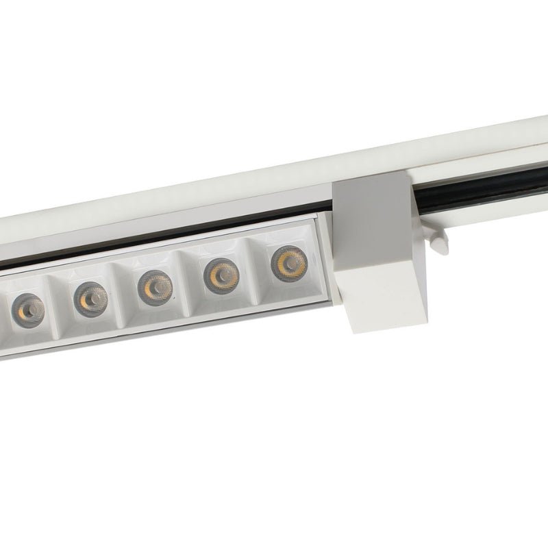 Projecteur Linéaire sur Rail Monophasé 30W 46cm Blanc