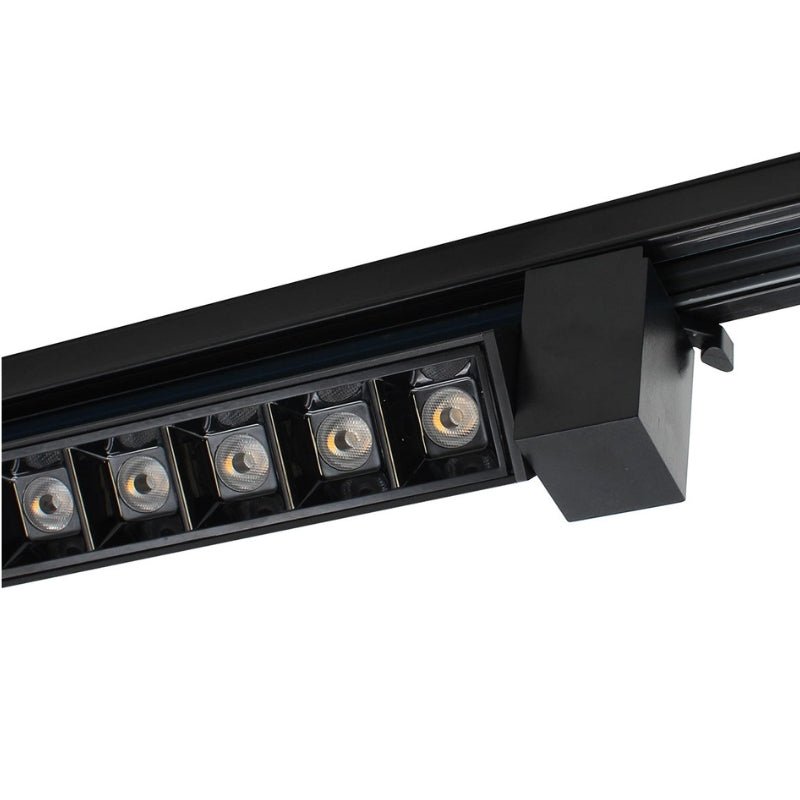 Projecteur Linéaire sur Rail Monophasé 30W 46cm Noir