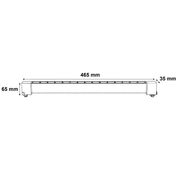 Projecteur Linéaire sur Rail Monophasé 30W 46cm Blanc