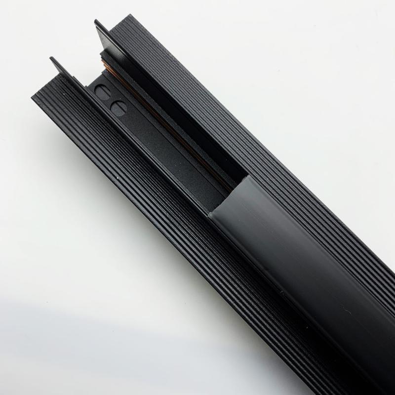 Rail Magnétique Encastré 48V 1m Noir