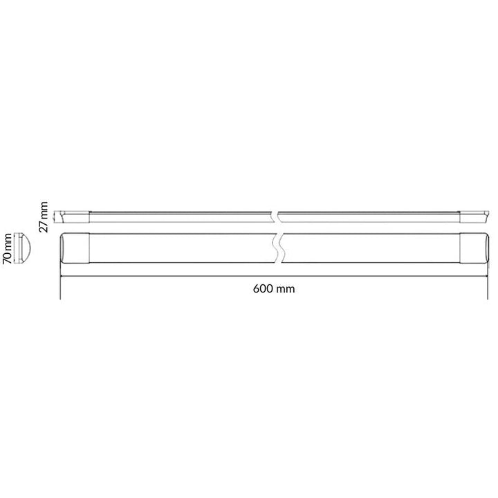 Réglette LED 60cm 20W IP40 (Pack de 20)