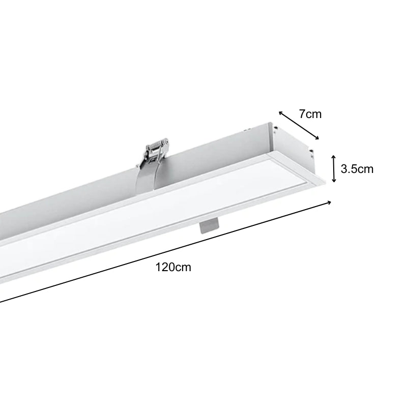 Réglette encastrable 35W BLANC 7.5 x 3.5 x 120 cm (Pack de 10)