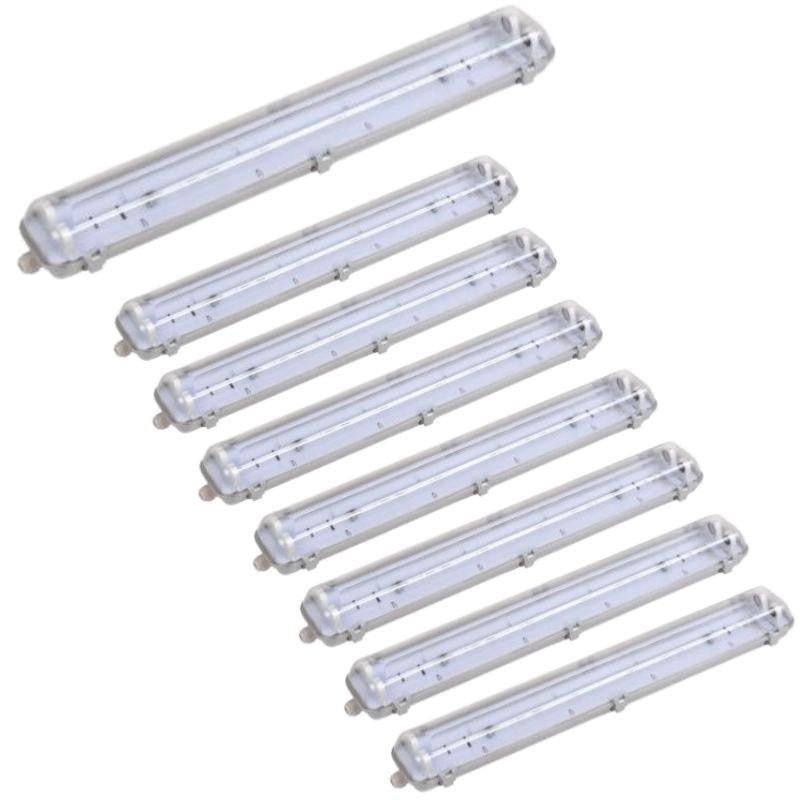 Réglette étanche double pour Tube LED T8 IP65 (Boitier vide) (Pack de 8)