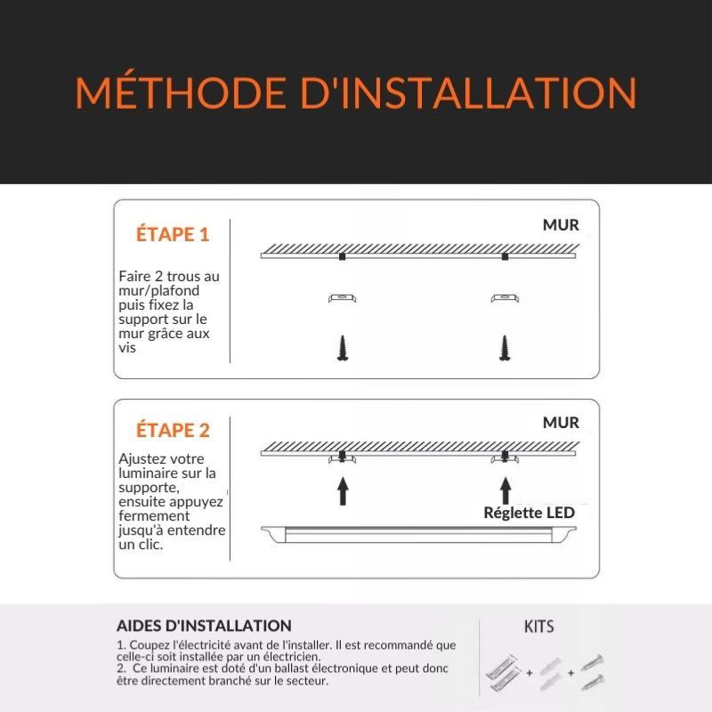 Réglette LED 120cm 36W