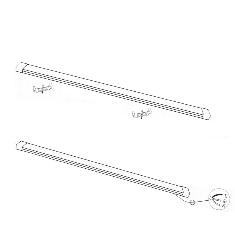 Réglette LED 120cm 50W (Pack de 10)