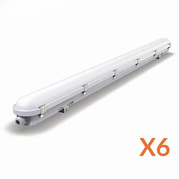 Réglette LED 120cm 22/28/34/40W ajustable étanche CCT (Pack de 6)