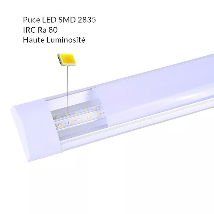 Réglette LED 60cm 18W (Pack de 4)