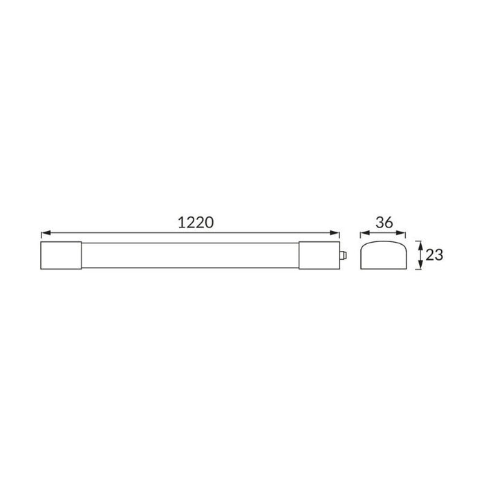 Tira LED estanca 120cm 36W Fina