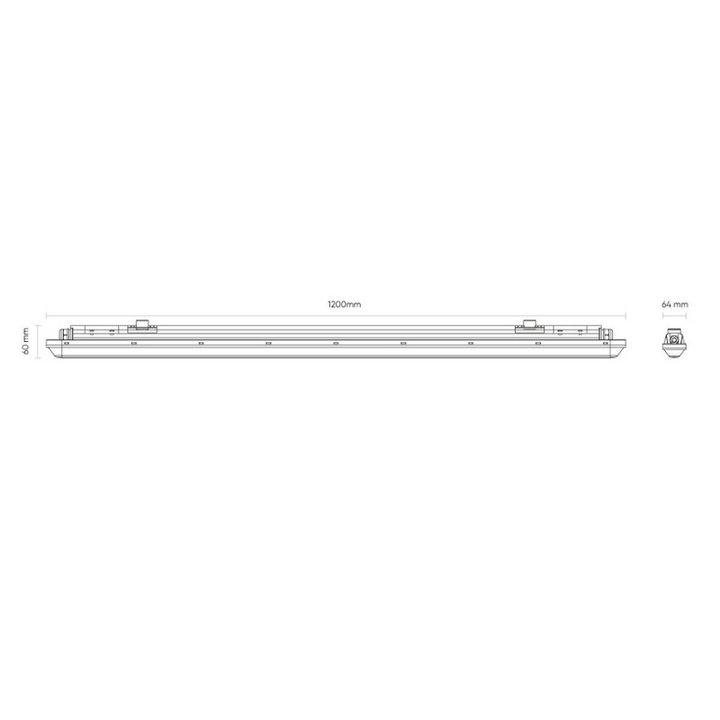 Réglette LED Étanche 120cm 36W Interconnectable 4320lm