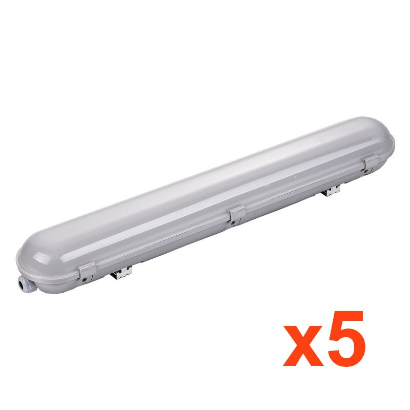 IP65 120cm 40W 120 ° Réglette LED impermeable (paquete de 5)
