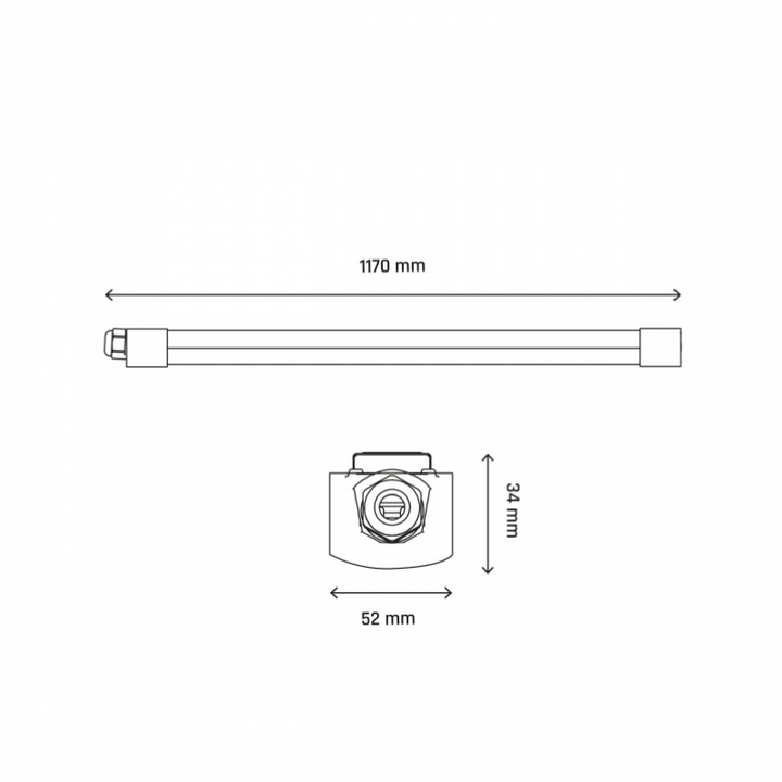 Réglette LED Fine Étanche 36W 120cm 123lm/W