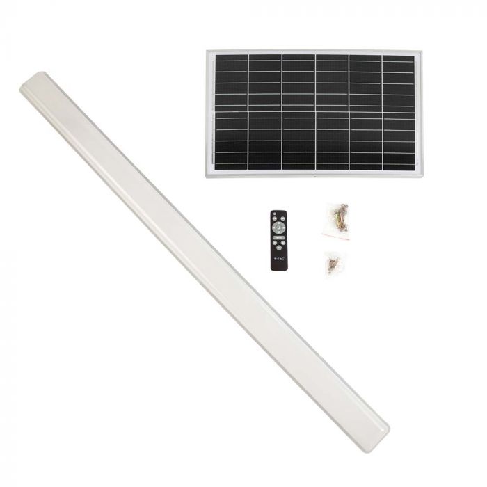 Réglette Solaire LED 120cm 18W IP65 CCT (Panneau Solaire + Télécommande Inclus)