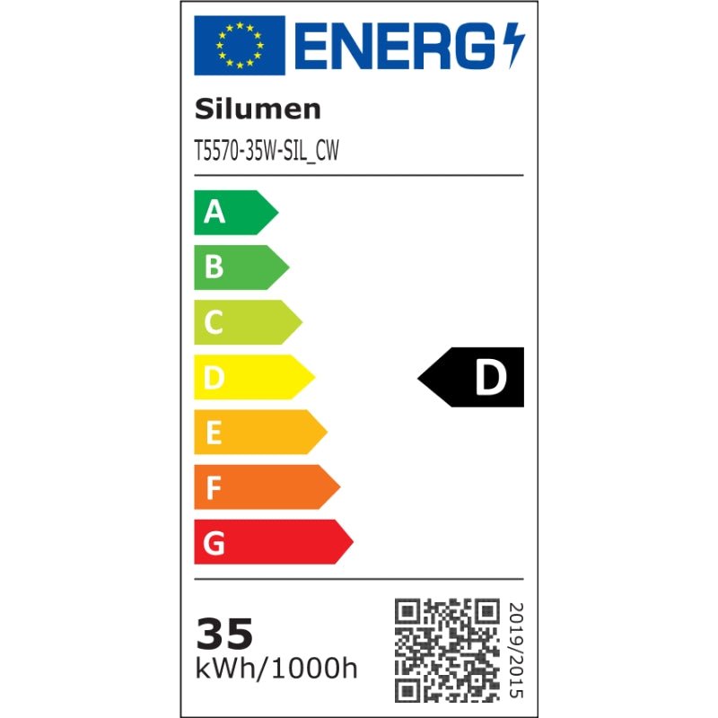 Réglette LED suspendue 35W 5,5 x 7 x 120 cm Argent
