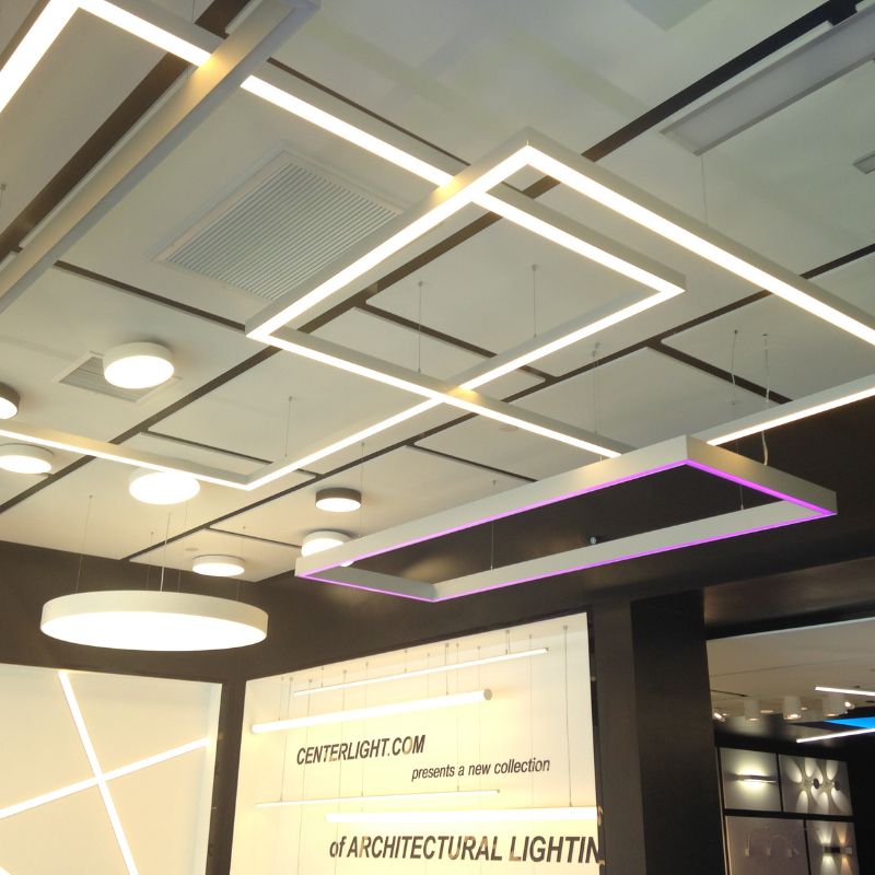 Réglette LED suspendue 35W 5,5 x 7 x 120 cm Argent