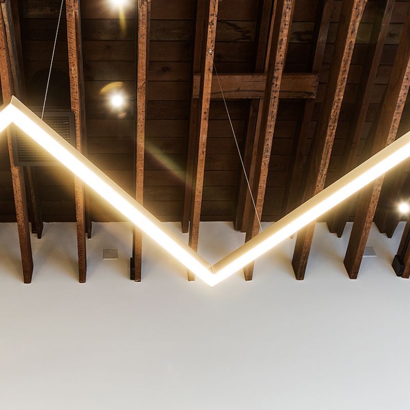 Réglette LED suspendue 35W 5,5 x 7 x 120 cm Argent
