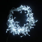 Cortina luminosa 120LED IP44 2M 8 modos - cable transparente