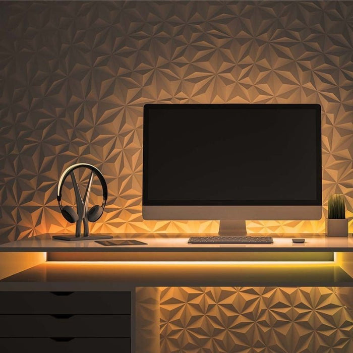 Ruban LED COB 5M 24V IP67 320LED/m Ambre