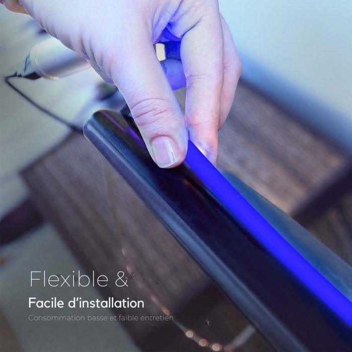 Ruban LED COB 5M 24V IP67 320LED/m Bleu