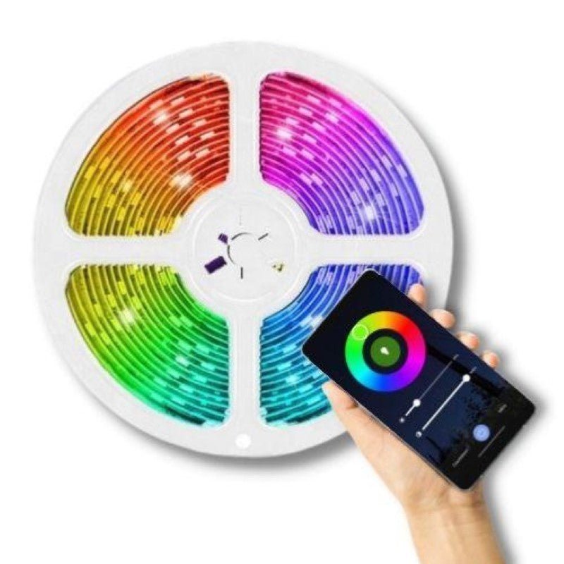 Ruban LED Connecté WiFi RGBW 12V 2m 90LED/m IP44
