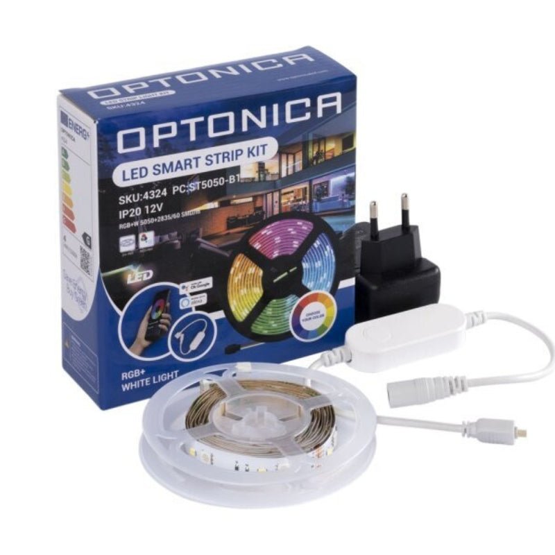 Ruban LED RGBW Wifi DC12V 60 LED/m 2m + Adaptateur Secteur et Contrôler Wifi