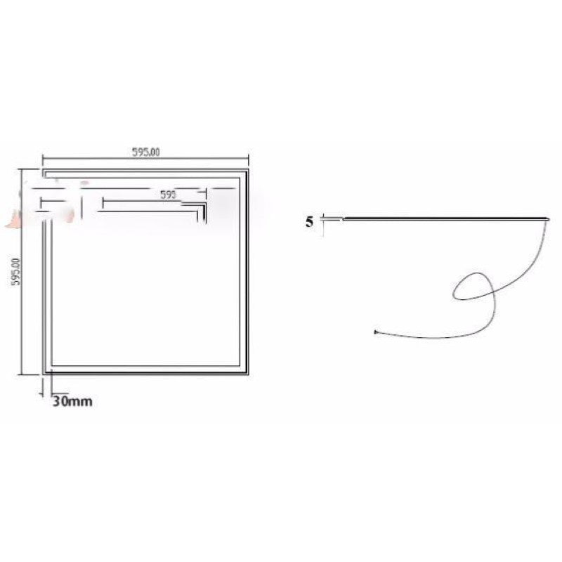 Dalle LED 60x60 Slim 36W Blanc - Pack de 3