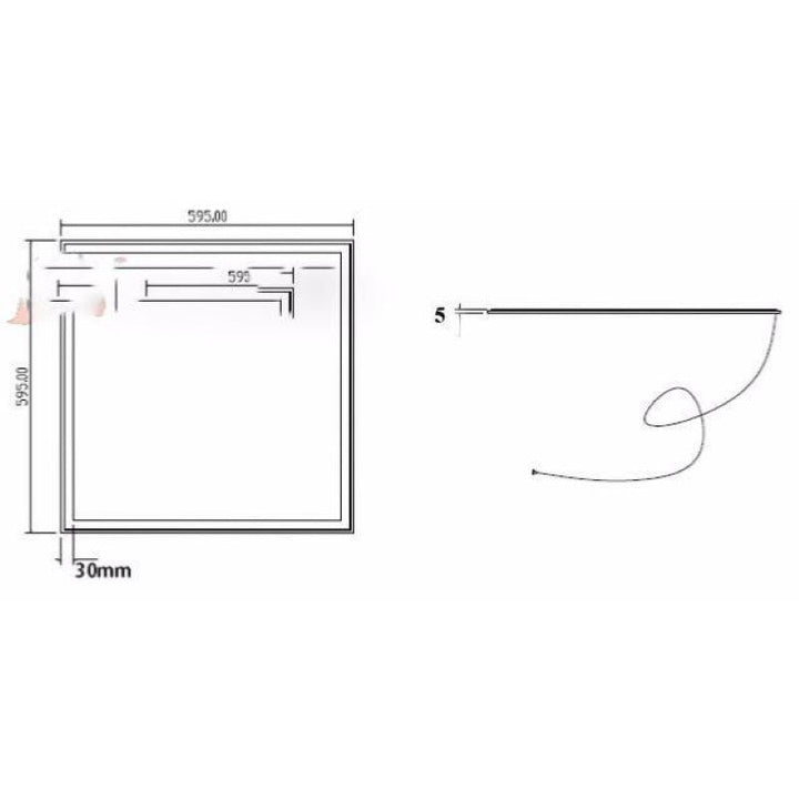 Dalle LED 60x60 Slim 36W Blanc - Pack de 3