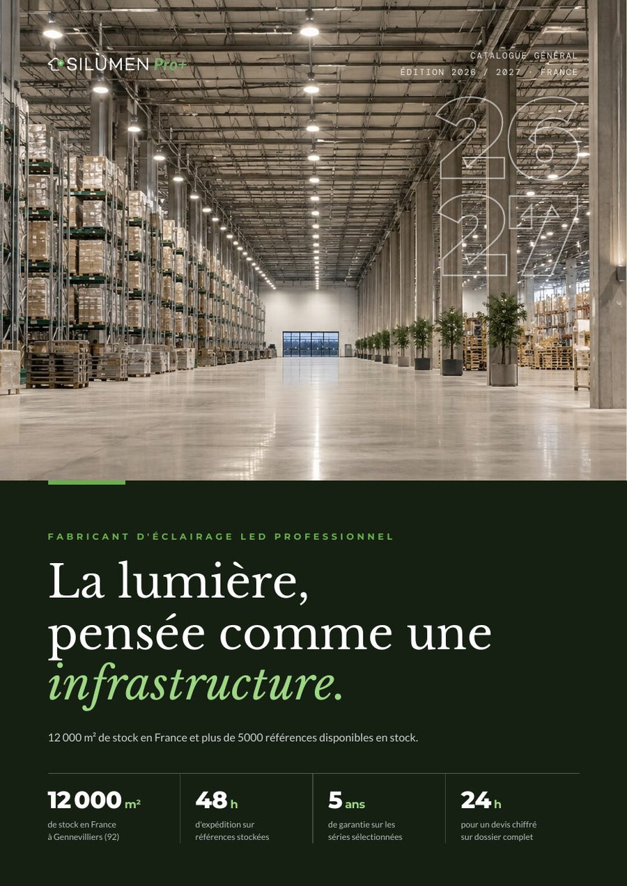 Le catalogue général et les brochures sectorielles Silumen Pro+.