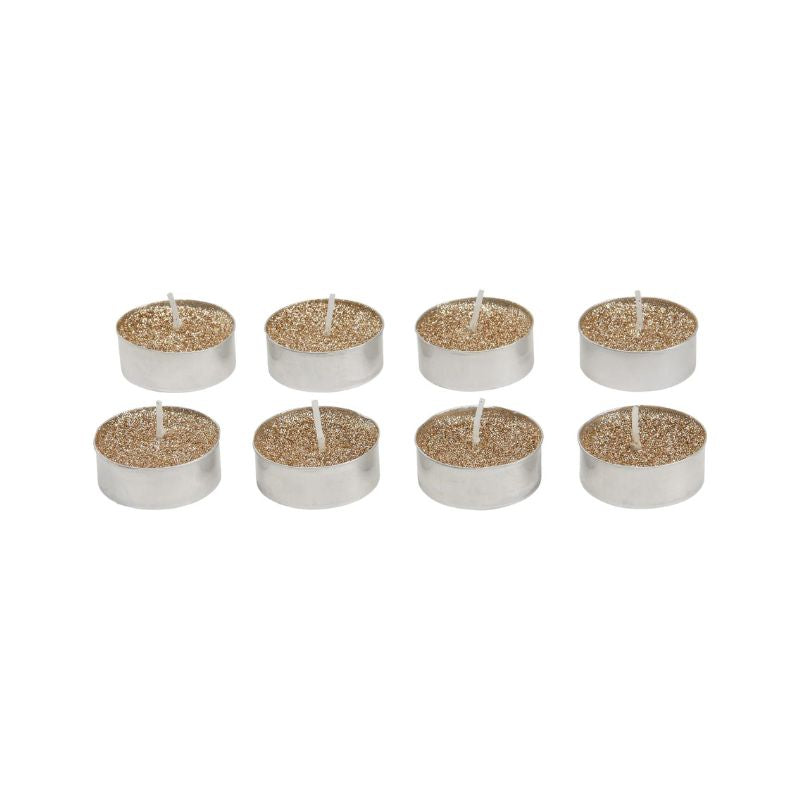 Unparfümierter Glitzer-Teelicht-Kerzenhalter – 6er-Set