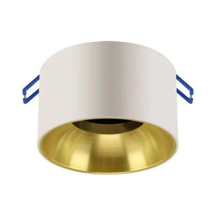 Spot Encastrable pour Ampoule GU10 Blanc, Intérieur Doré
