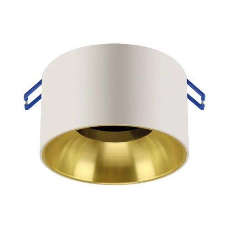 Spot Encastrable pour Ampoule GU10 Blanc, Intérieur Doré