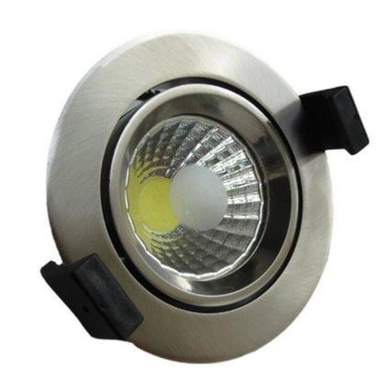 Runder verstellbarer COB-LED-Einbaustrahler 8W 60° ALU