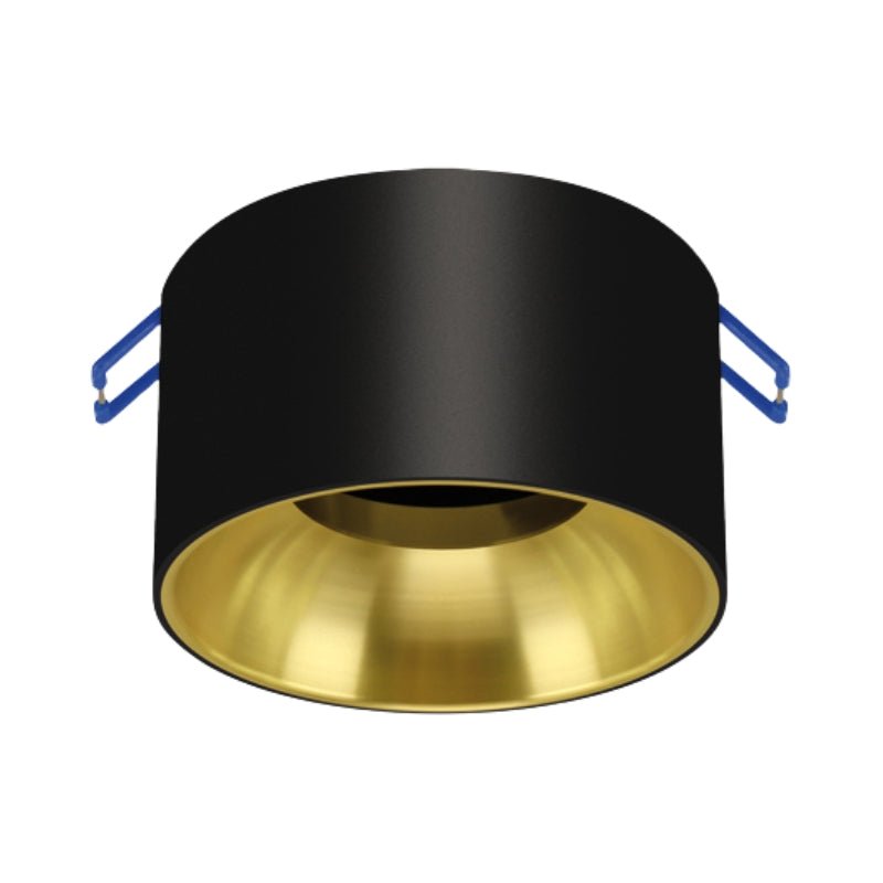 Spot Encastrable pour Ampoule GU10 Noir, Intérieur Doré