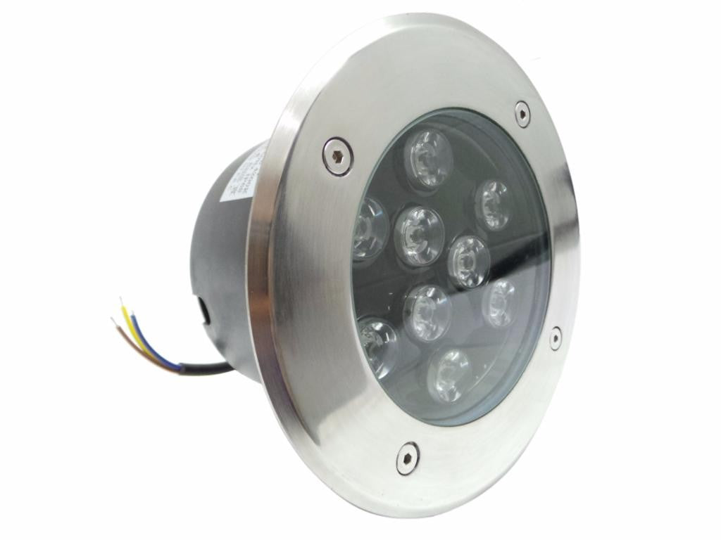LED-Bodeneinbaustrahler für den Außenbereich 9W IP65 60°