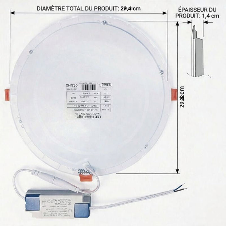 Spot LED 24W Dimmable Rond 300mm