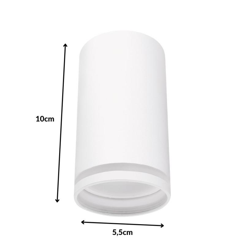 Spot LED Design en saillie Blanc pour ampoule GU10