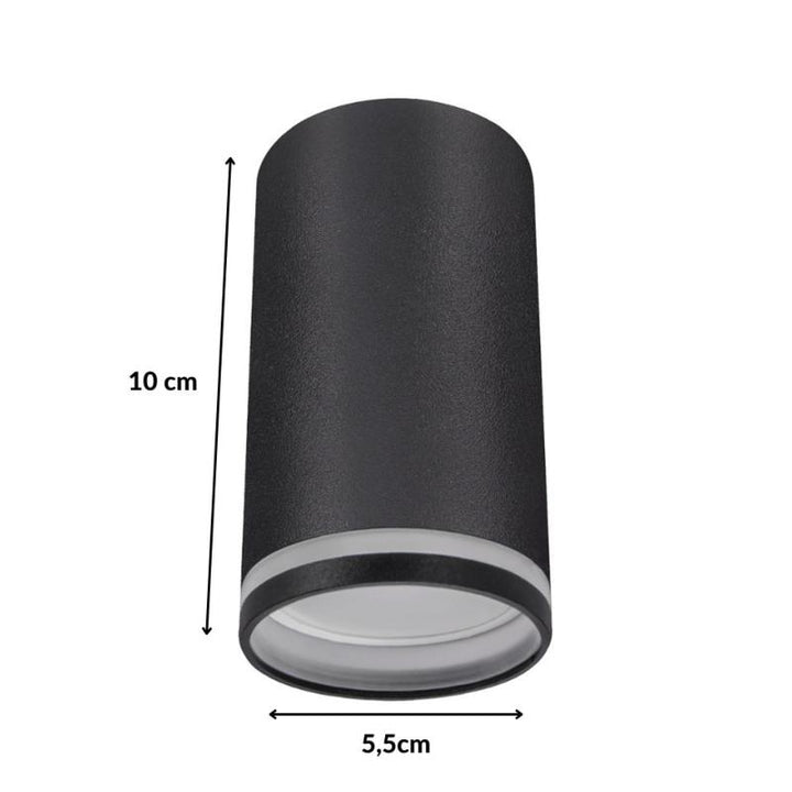Spot LED Design en saillie Noir pour ampoule GU10