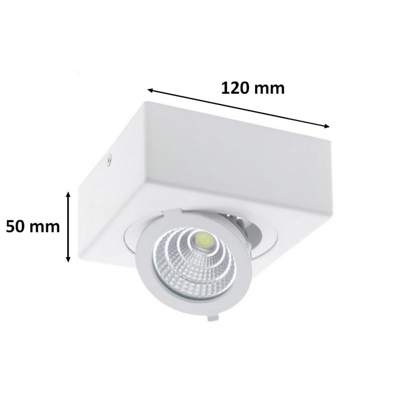 Spot LED en saillie 12W COB Ø120mm orientable
