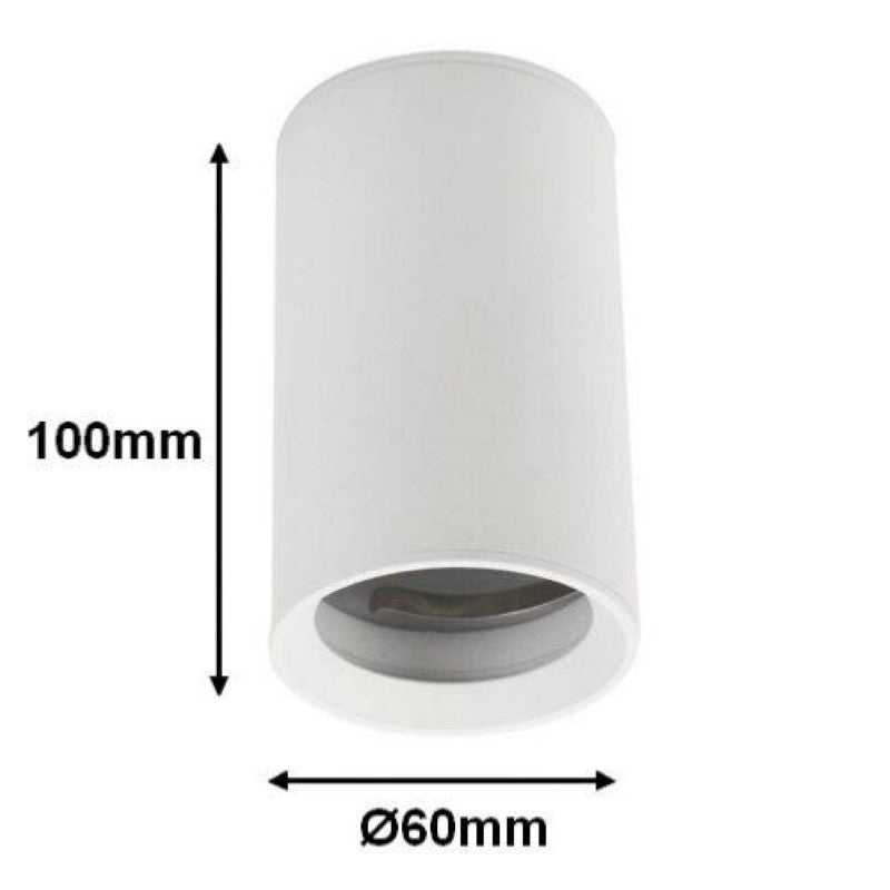 Spot LED en saillie Blanc pour ampoule GU10