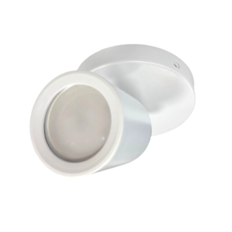 Spot LED en Saillie Orientable Blanc pour Ampoule GU10