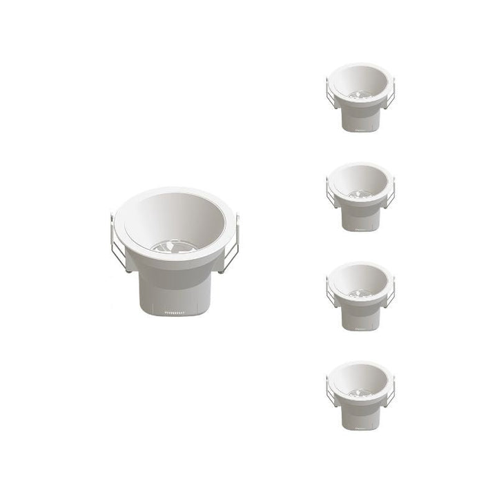 Spot LED Encastrable 8W IP44 Dimmable CCT Ø90mm Blanc - Pack de 5