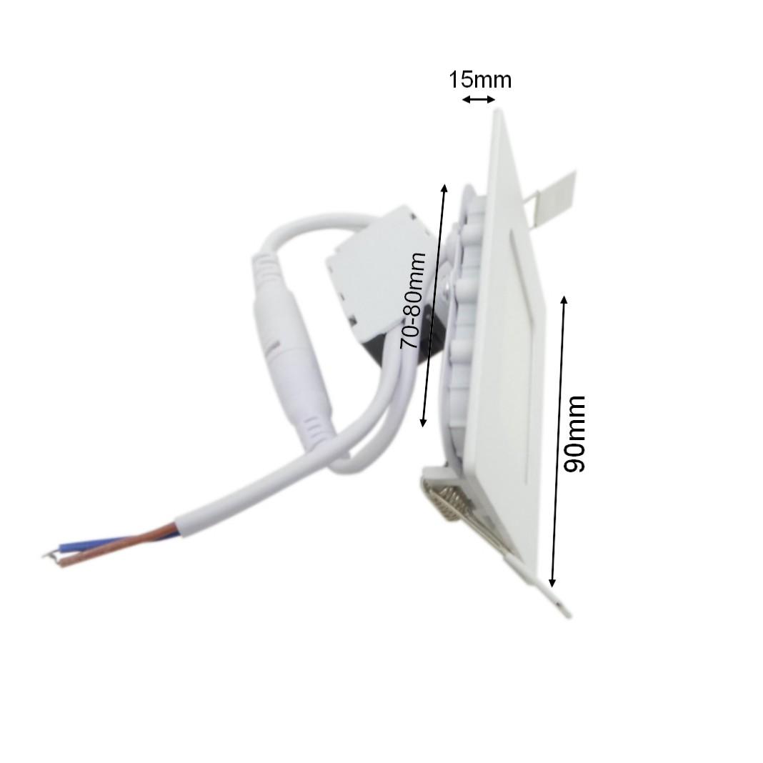 Spot LED Encastrable Carré BLANC 3W CCT