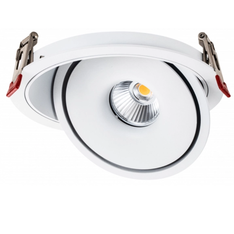 Spot LED Encastrable COB 30W Rond ø200mm Orientable CCT Blanc - 3000K/4000K/6000K