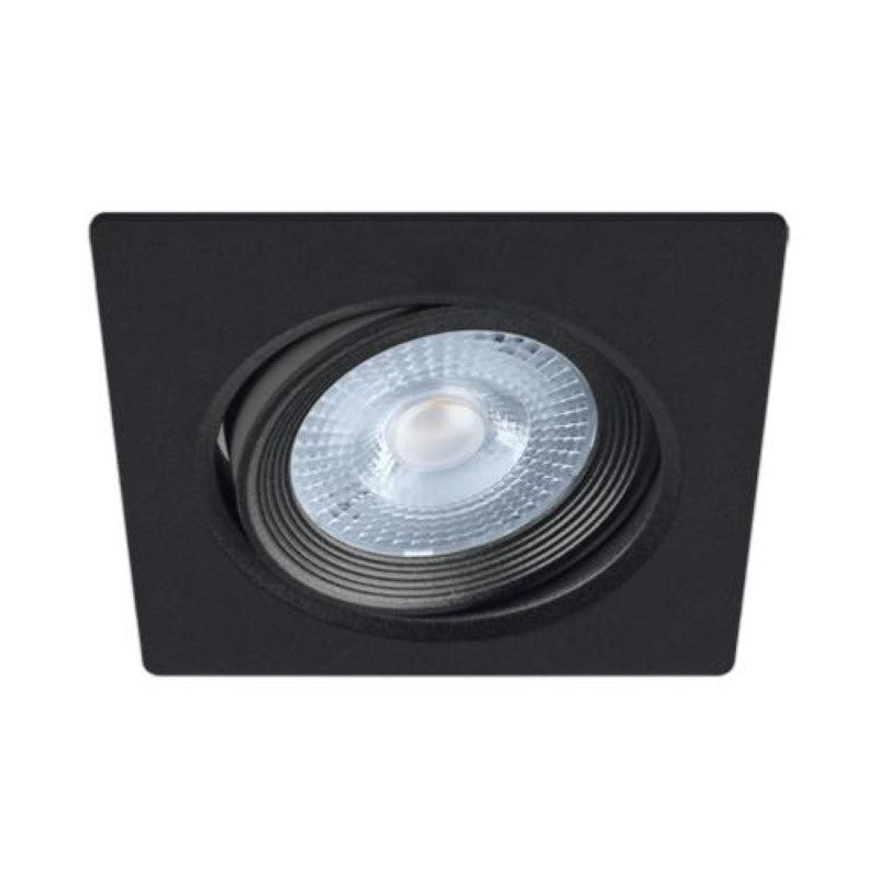 Spot LED Encastrable Orientable 5W Carré SMD Noir