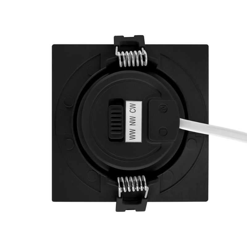 Spot LED Encastrable Orientable 5W Carré SMD Noir
