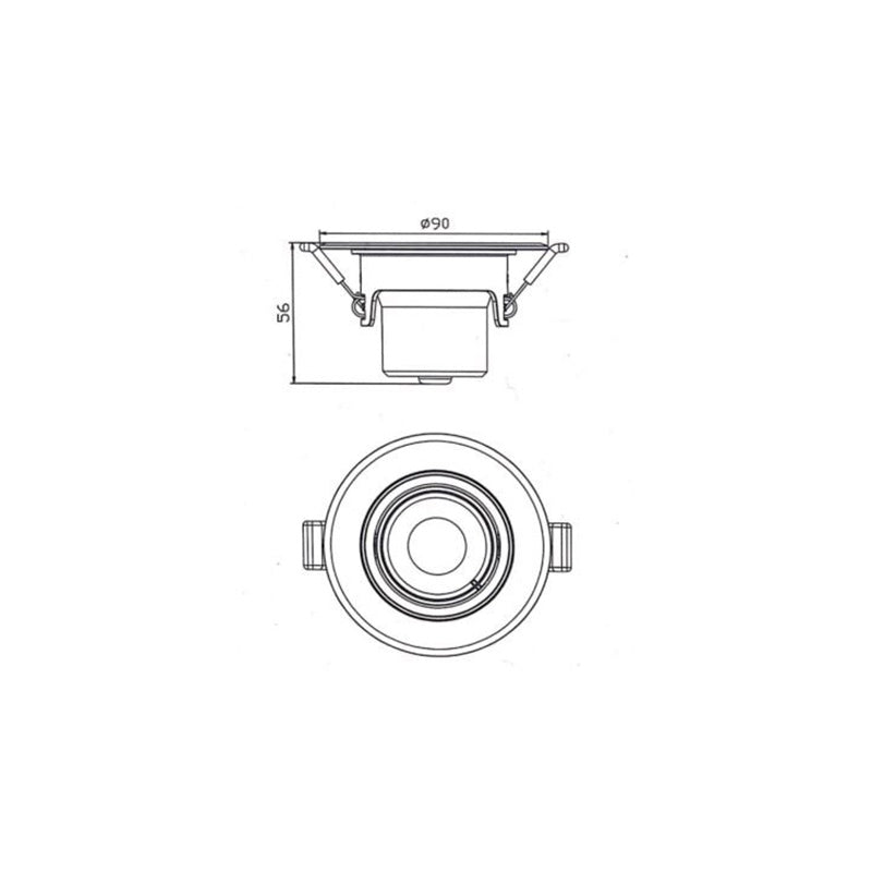 Spot LED Encastrable Orientable Rond Blanc 8W (Pack de 10)