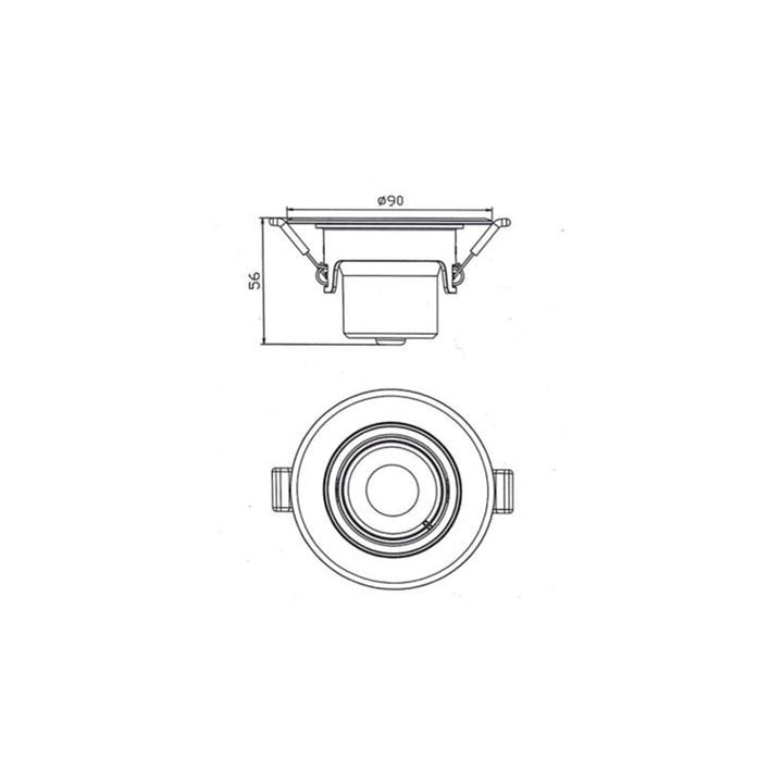 Spot LED Encastrable Orientable Rond Blanc 8W (Pack de 10)
