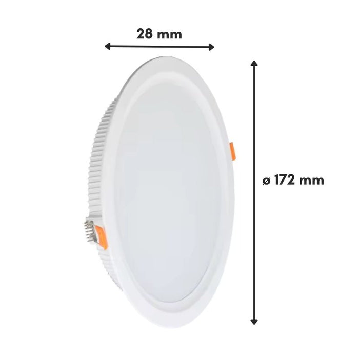 Spot LED Encastrable Plat Étanche 20W BLANC Transformateur Intégré (Pack de 20)