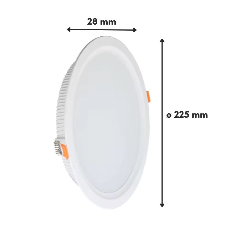 Spot LED Encastrable Plat Étanche 30W BLANC Transformateur Intégré
