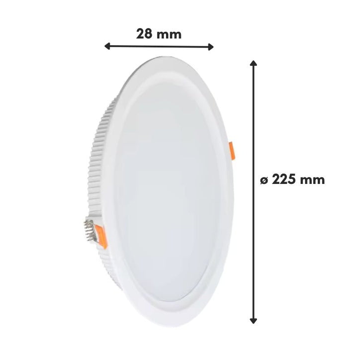 Spot LED Encastrable Plat Étanche 30W BLANC Transformateur Intégré (Pack de 10)